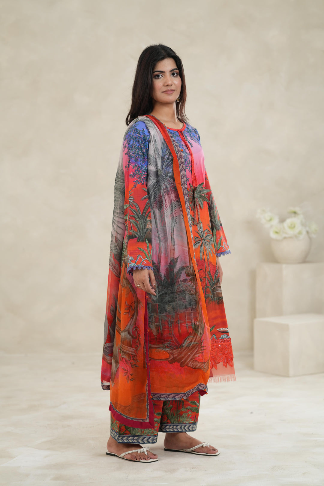 Design 7B - Maria B M Print Stitched