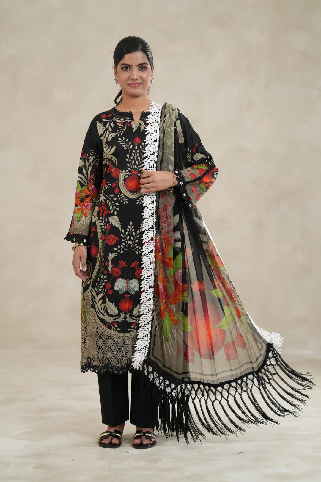 Design 12B - Maria B M Print Stitched