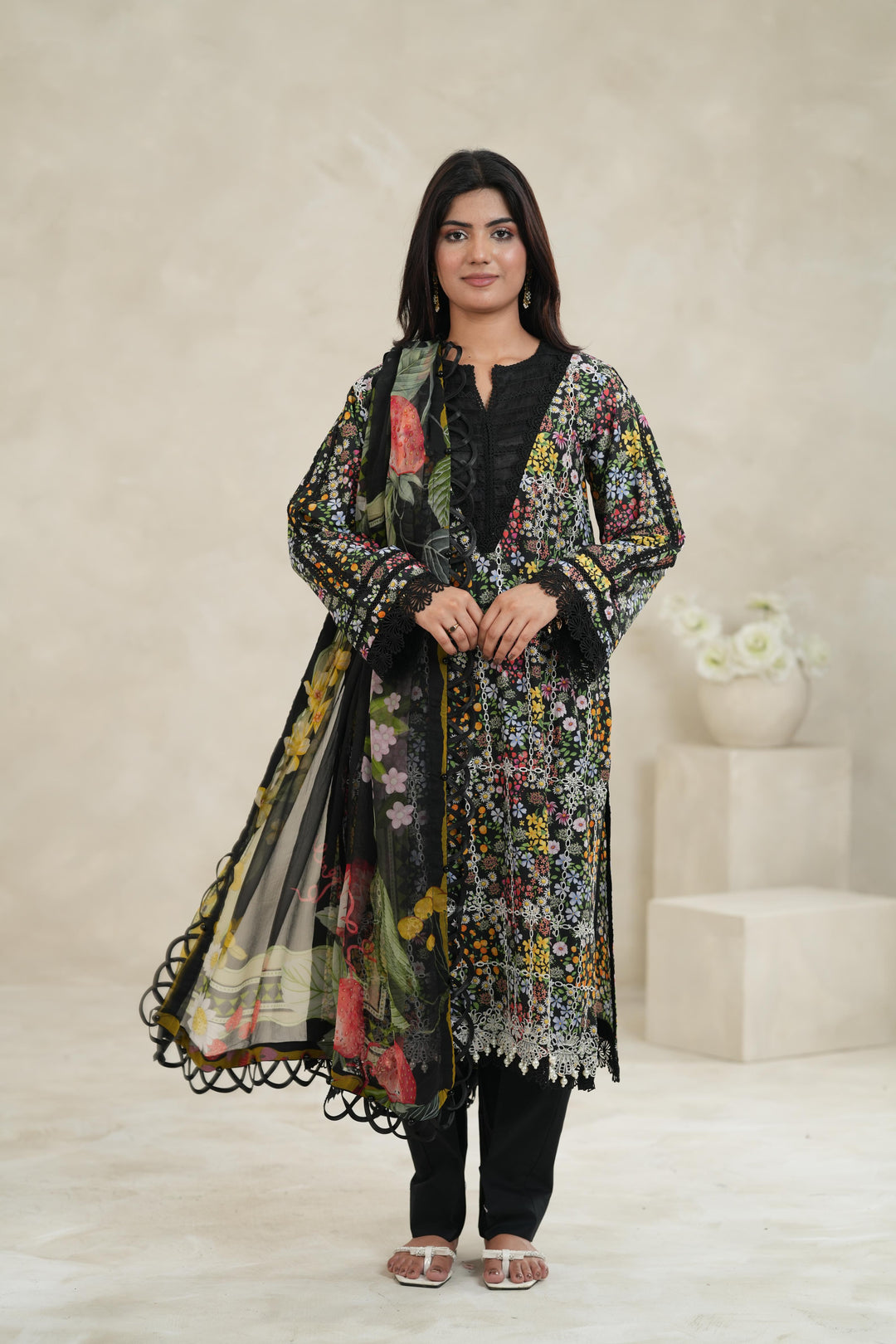 Design 14B - Maria B M Print Stitched