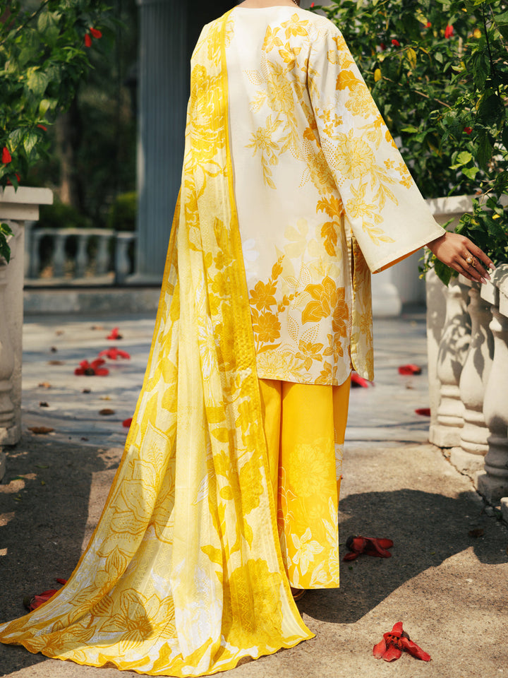Lawn Lemon Stitched Suit - Almirah