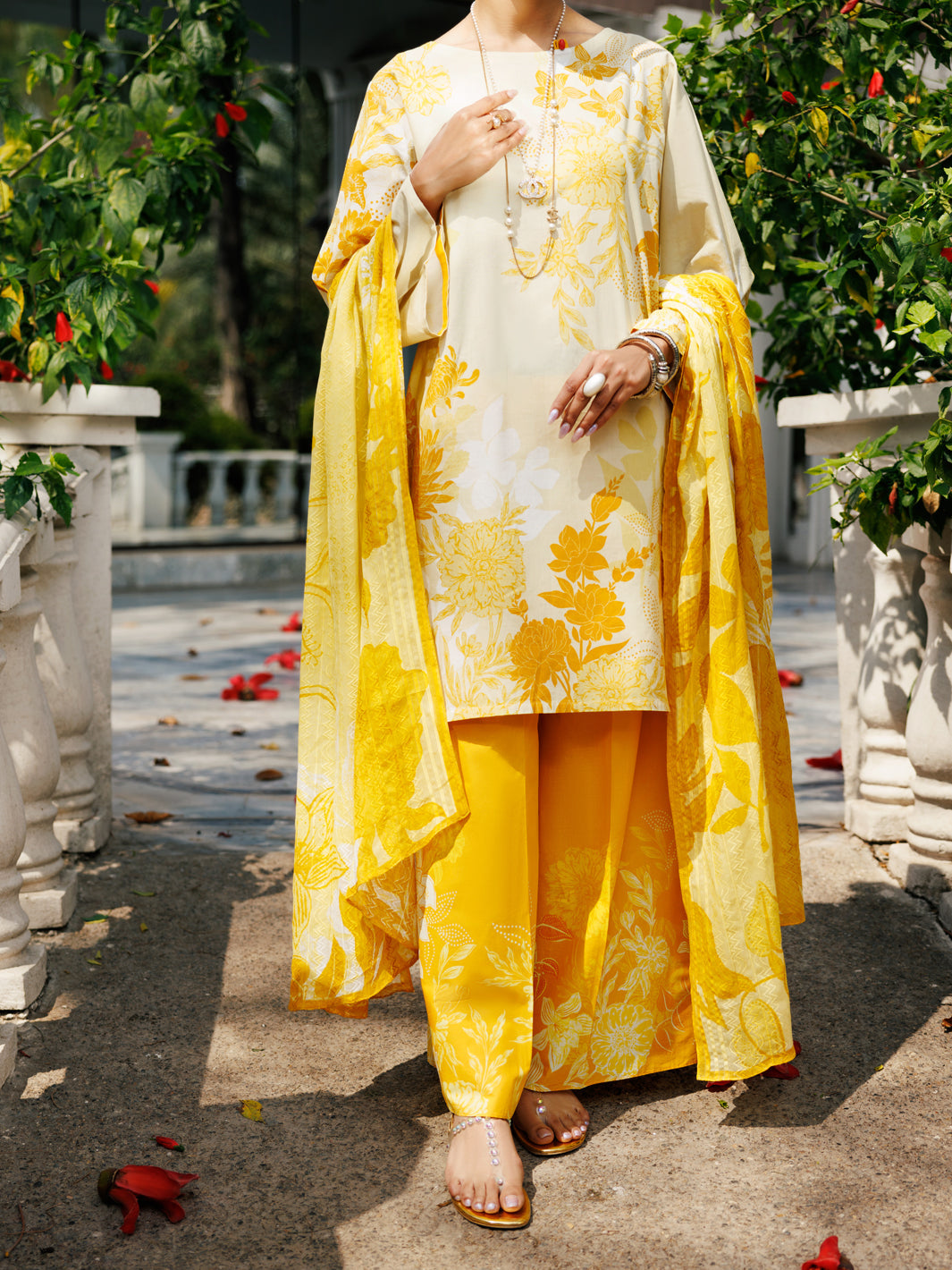 Lawn Lemon Stitched Suit - Almirah