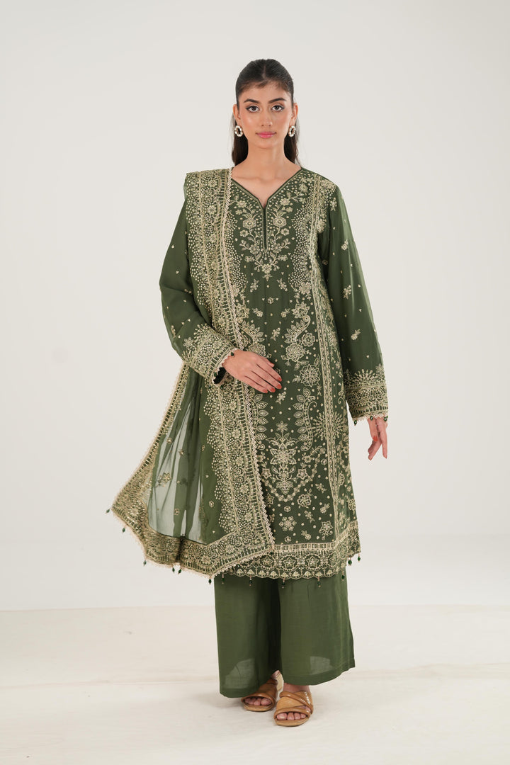 Muted Moss - Farasha Essence Formals Stitched