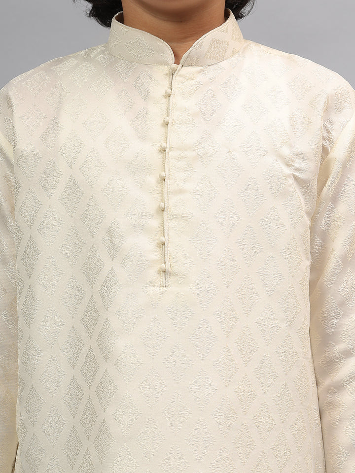 Blended Cream Kurta Trouser - Jiah