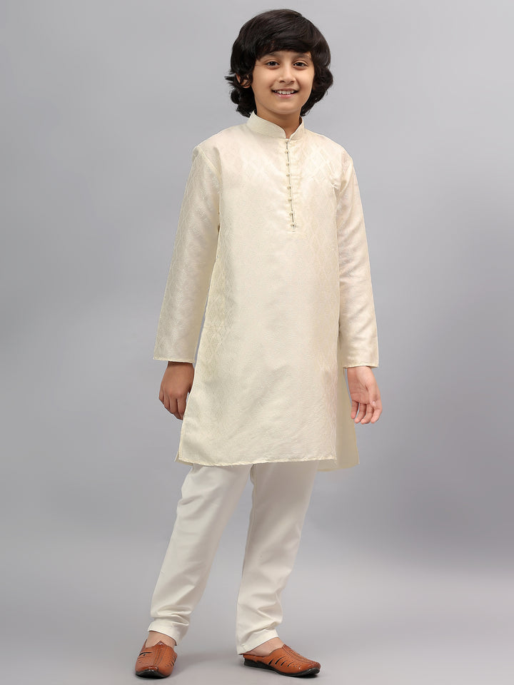 Blended Cream Kurta Trouser - Jiah