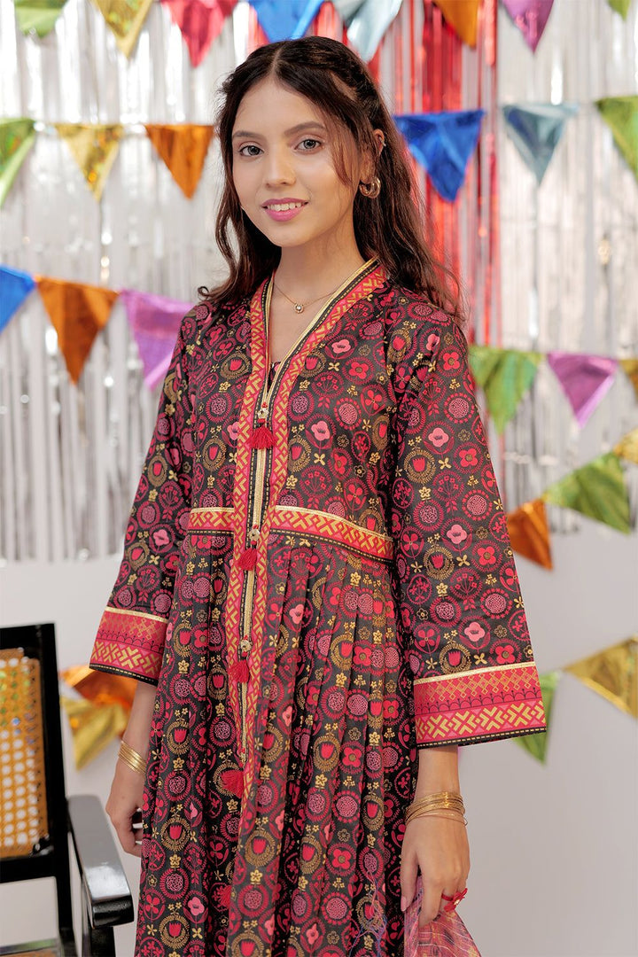 Cotton Gold Print Lawn Multi 3 Piece Stitched Suit - Senorita
