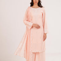 Pink Blossom - Cross Stitch Premium Lawn Stitched