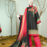 Swiss Khaddar Gray Stitched Suit - J. Junaid Jamshed