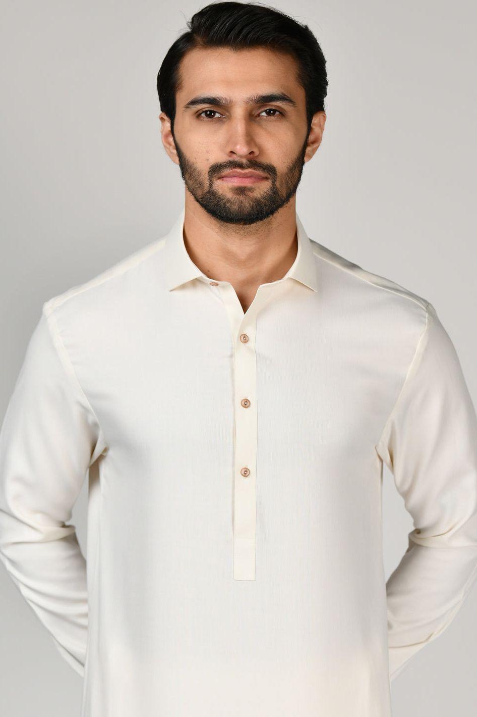 Blended Cream Shalwar Kameez - Panjnad by J. Junaid Jamshed