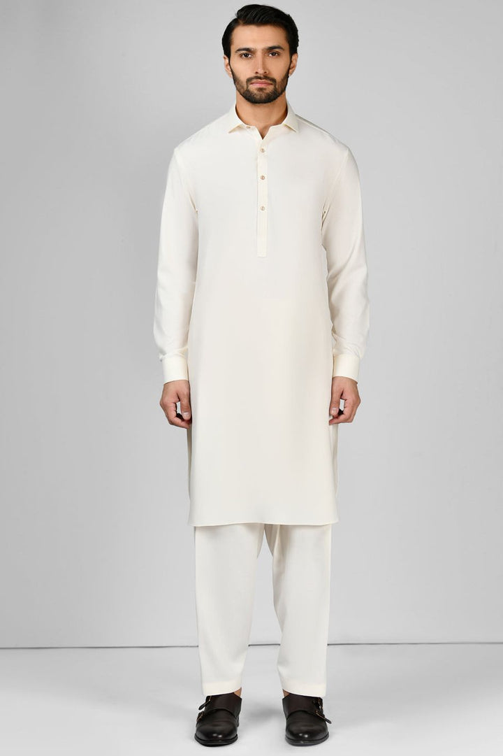Blended Cream Shalwar Kameez - Panjnad by J. Junaid Jamshed