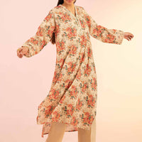 Dobby Beige Kurti - Nishat