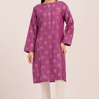 Dyed Jacquard Pink Kurti - Bonanza