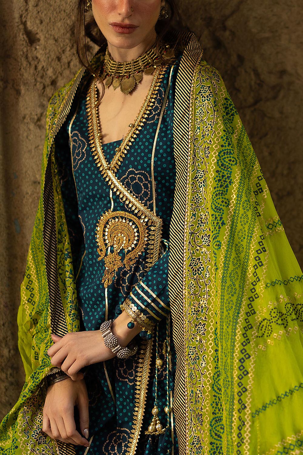 Printed Lawn Green Stitched Suit - Gul Ahmed
