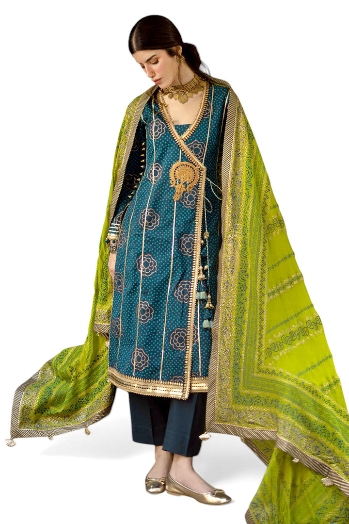 Printed Lawn Green Stitched Suit - Gul Ahmed
