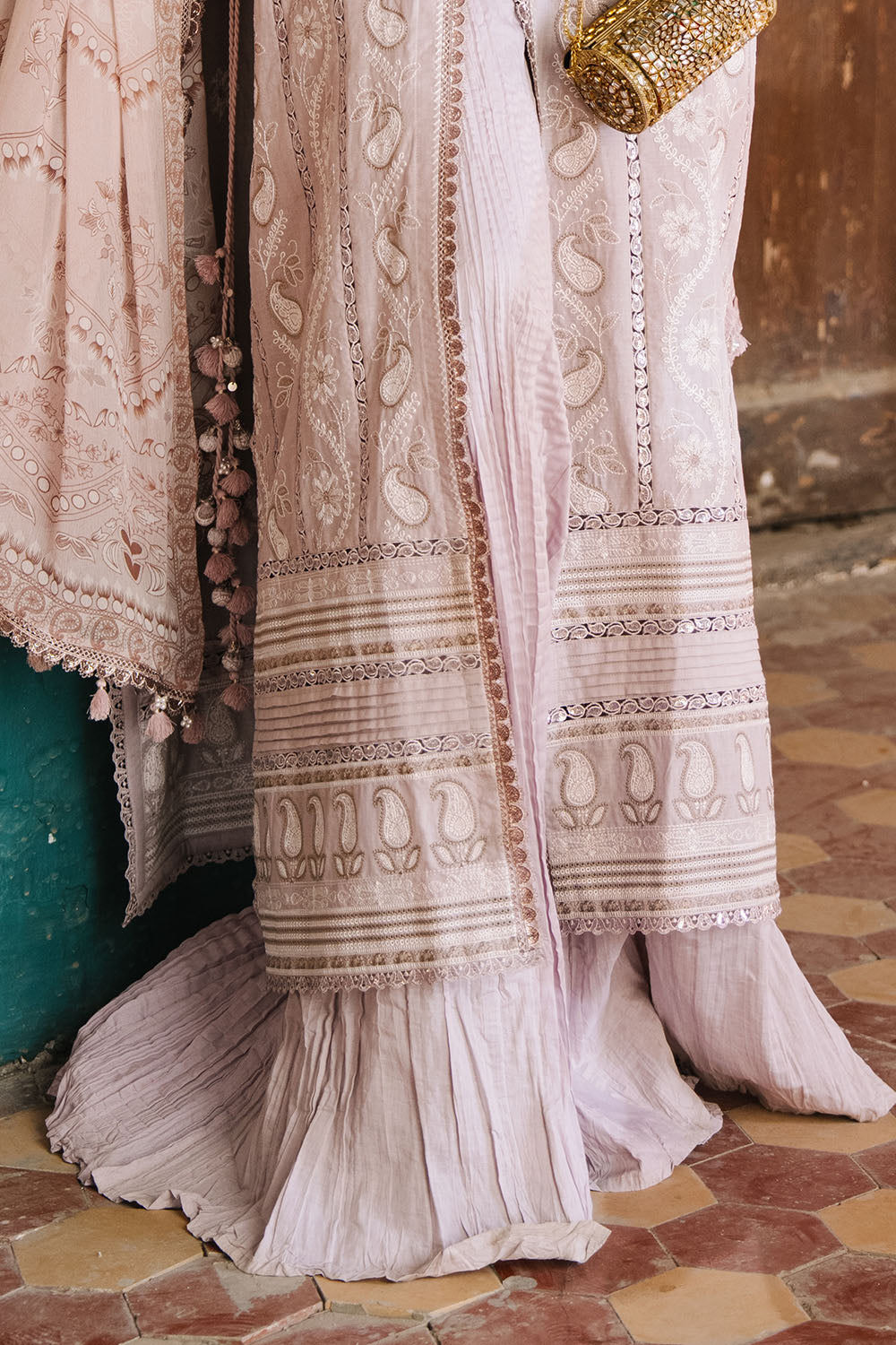 Embroidered Lawn Lilac Stitched Suit - Gul Ahmed