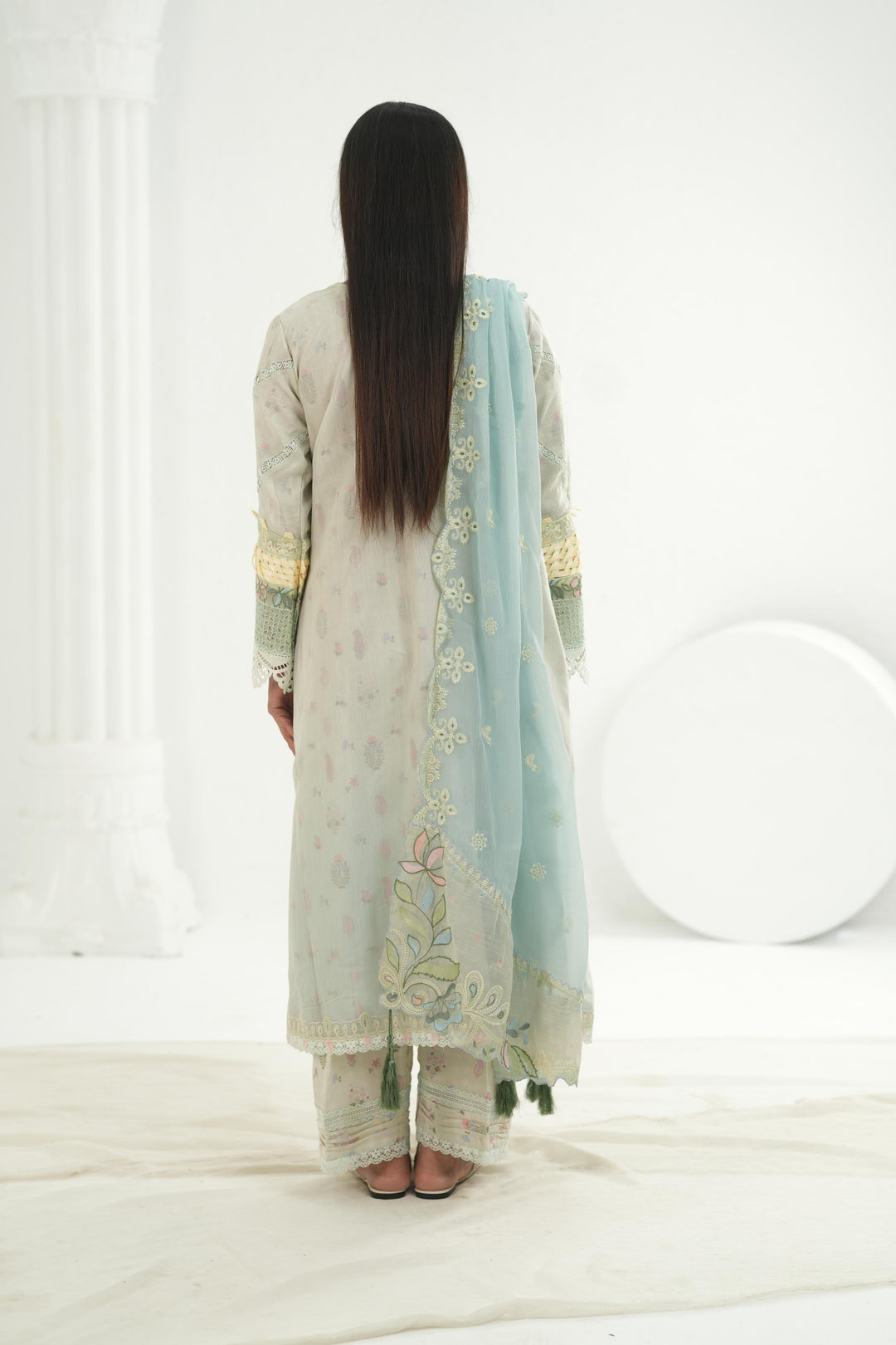 Sabel - Qalamkar Festive Lawn '26 Stitched