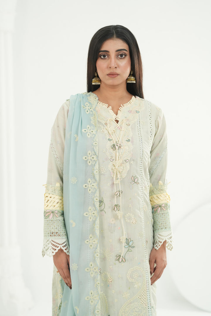Sabel - Qalamkar Festive Lawn '26 Stitched