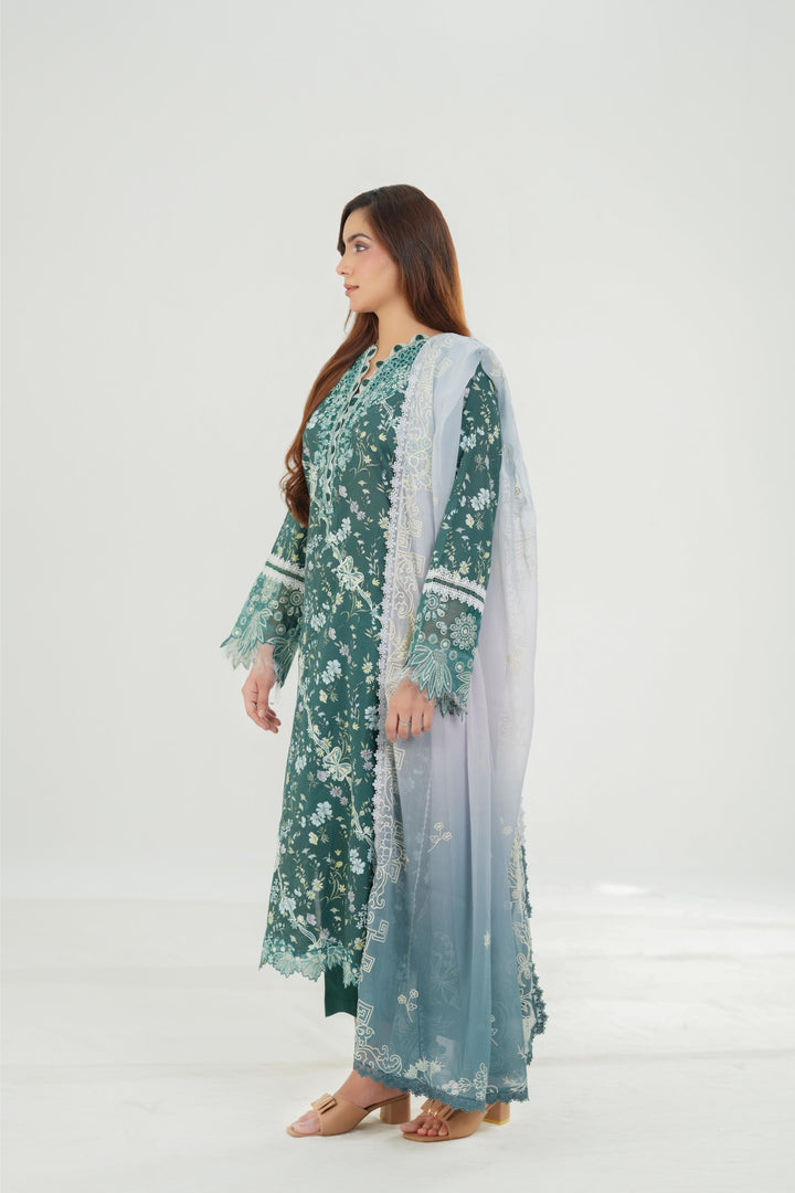 Diane - Qalamkar QPrint Drop III Stitched