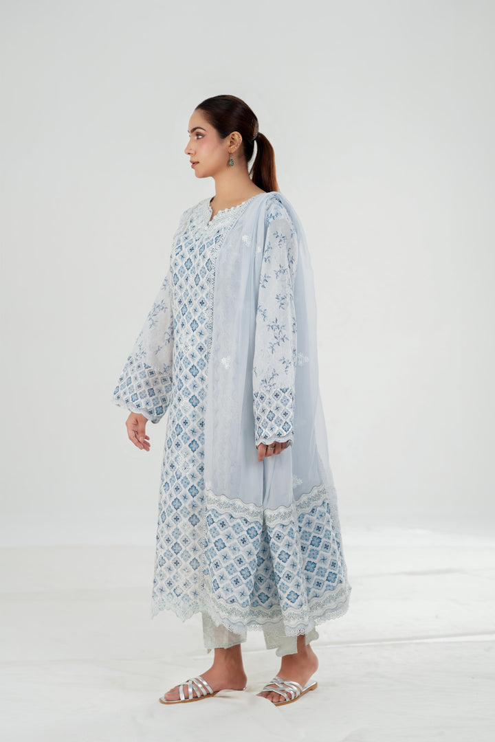 Aline - Qalamkar QPrint Drop III Stitched