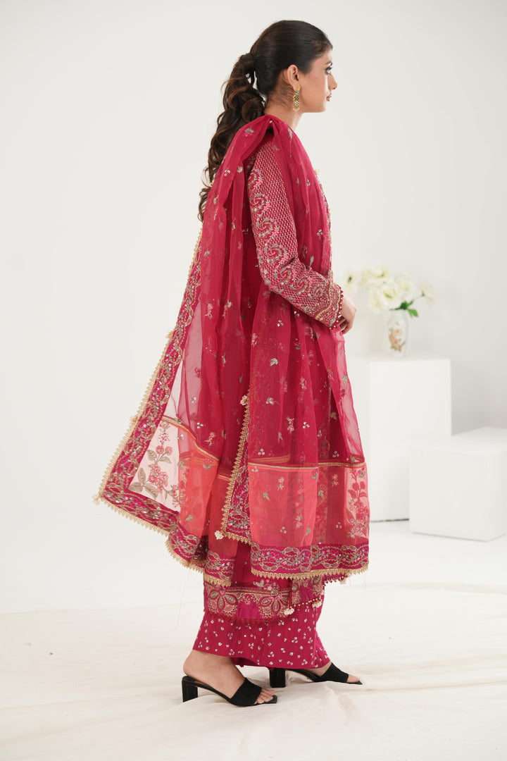 Rowan - Afrozeh La Fuchsia Stitched