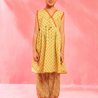 Swiss Lawn Digital Printed Lime Stitched Suit - Ochre