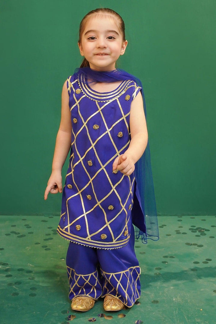 Rod Silk Blue Stitched Suit - Ochre