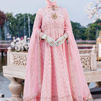 Chiffon Pink Stitched Suit - J. Junaid Jamshed