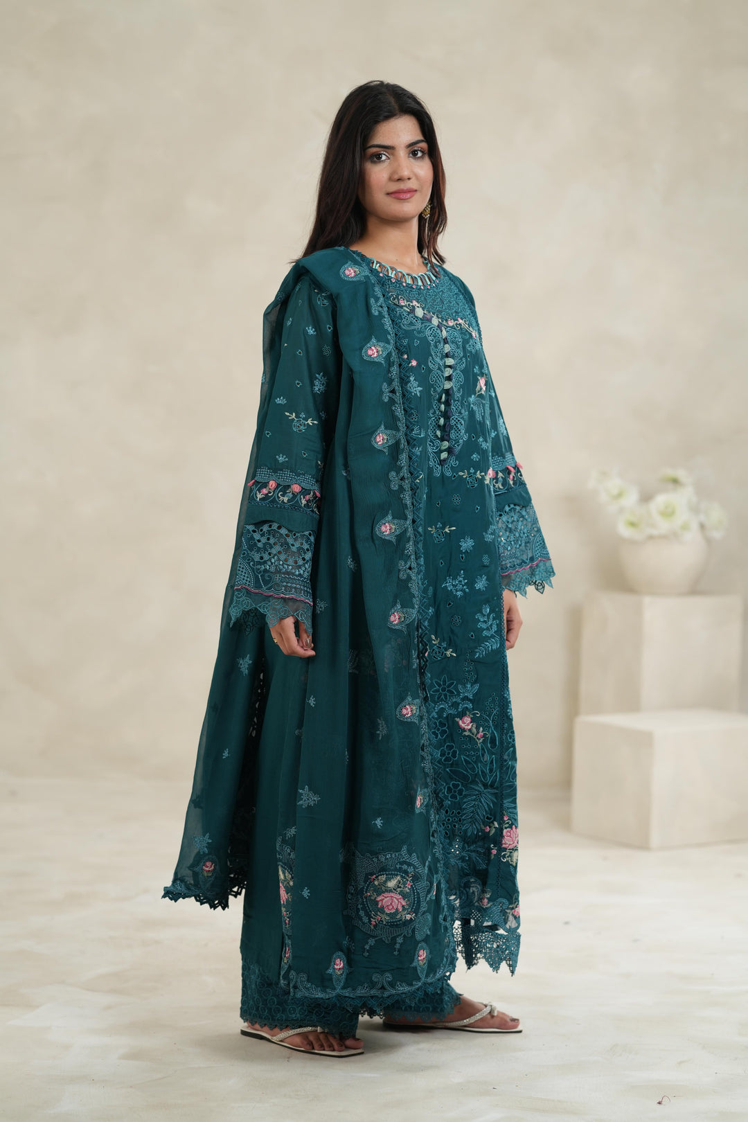 Zinc - Qalamkar Sahil Luxury Stitched