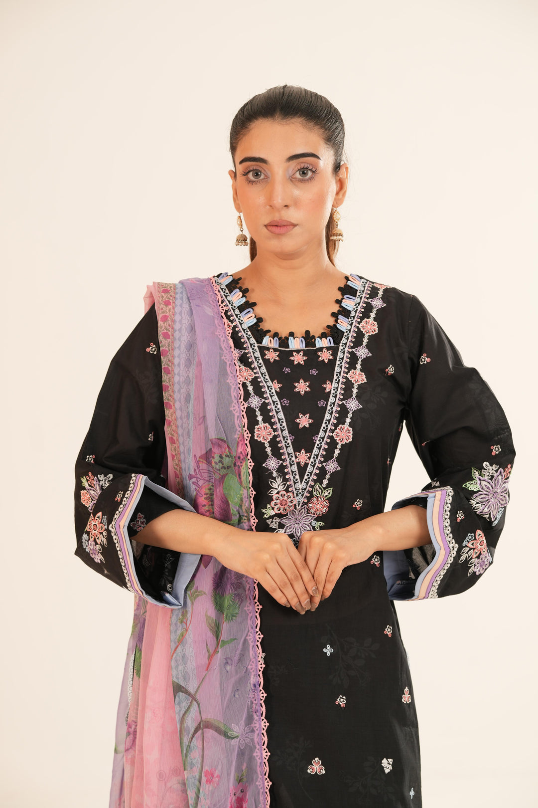 Sabel - Farasha Printed Essentials Stitched