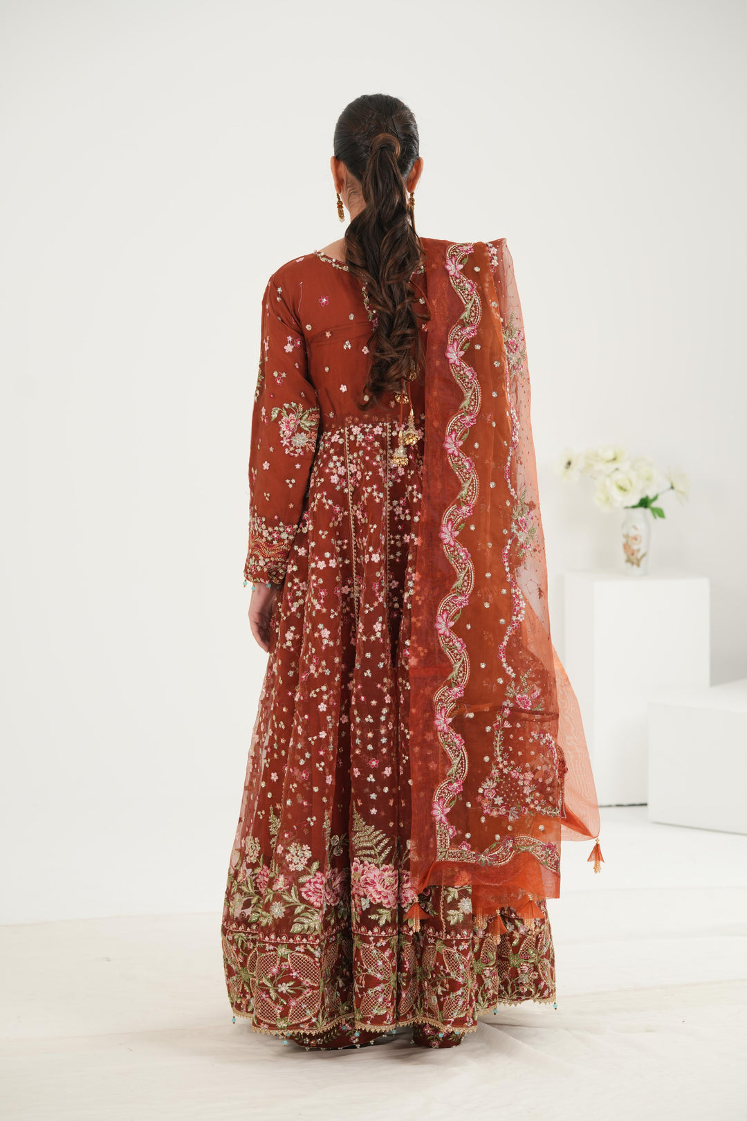 Shale - Afrozeh La Fuchsia Stitched