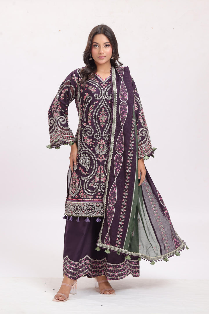 Design 6 - Jazmin Shahkaar Luxury Lawn Stitched