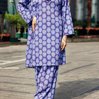 Lawn Blue Stitched Suit - Almirah