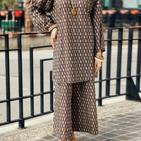 Lawn Brown Stitched Suit - Almirah