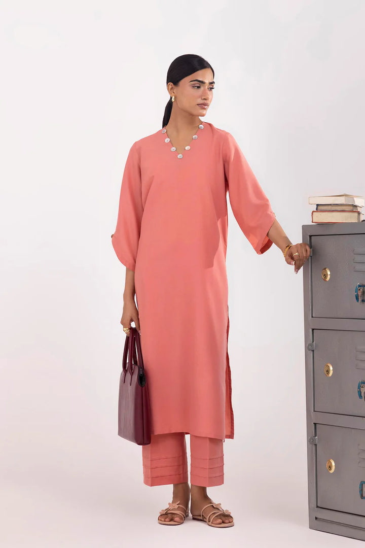 Linen Multi Stitched Suit - Sana Safinaz