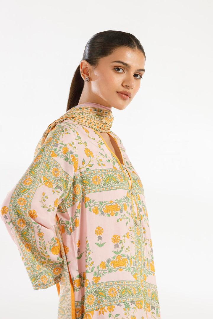 Lawn Tea Pink Stitched Suit - Sana Safinaz