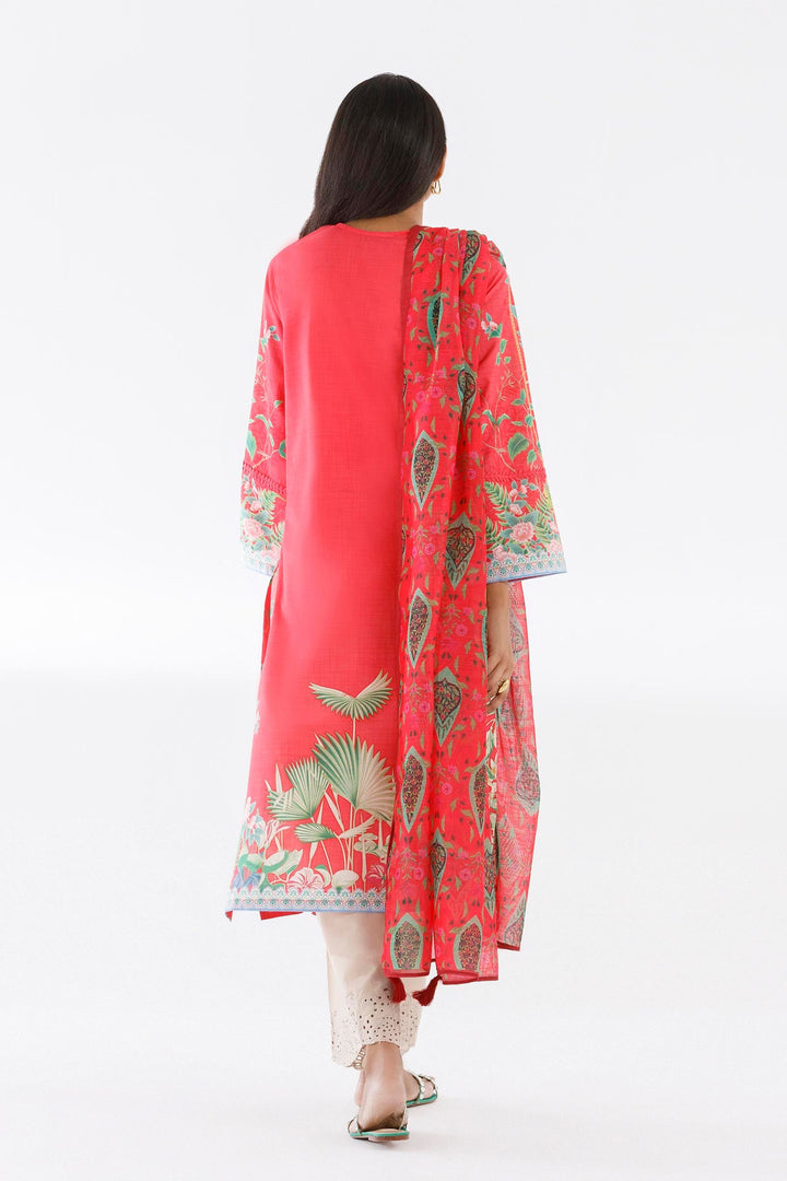Lawn Shocking Pink Stitched Suit - Sana Safinaz