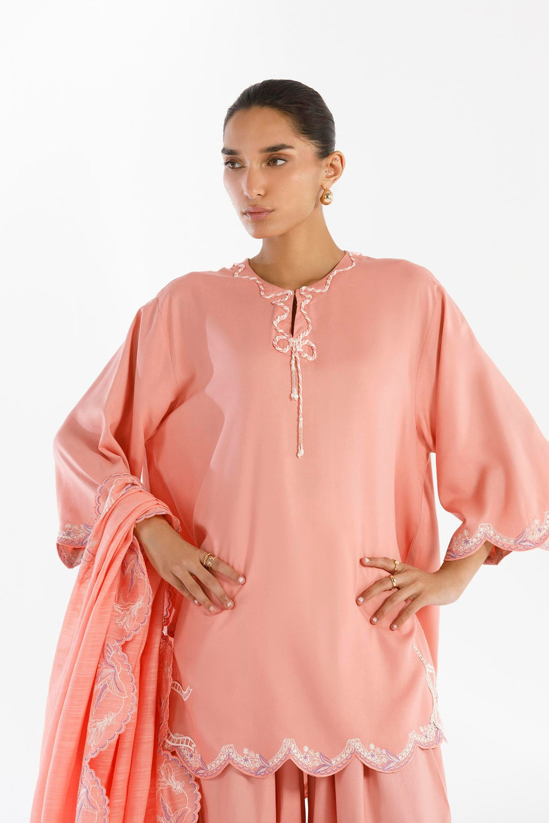 Lawn Pink Stitched Suit - Sana Safinaz