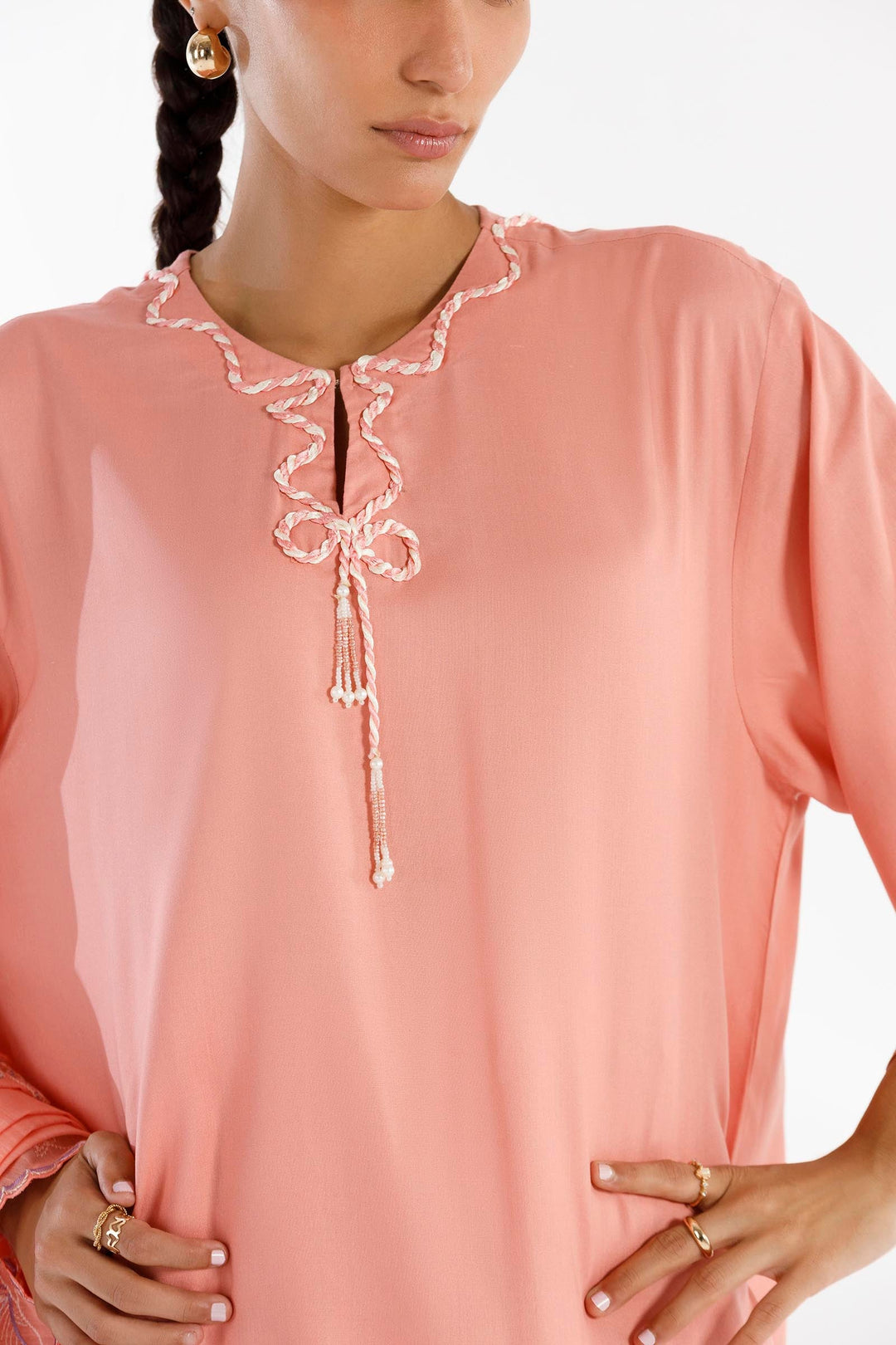 Lawn Pink Stitched Suit - Sana Safinaz