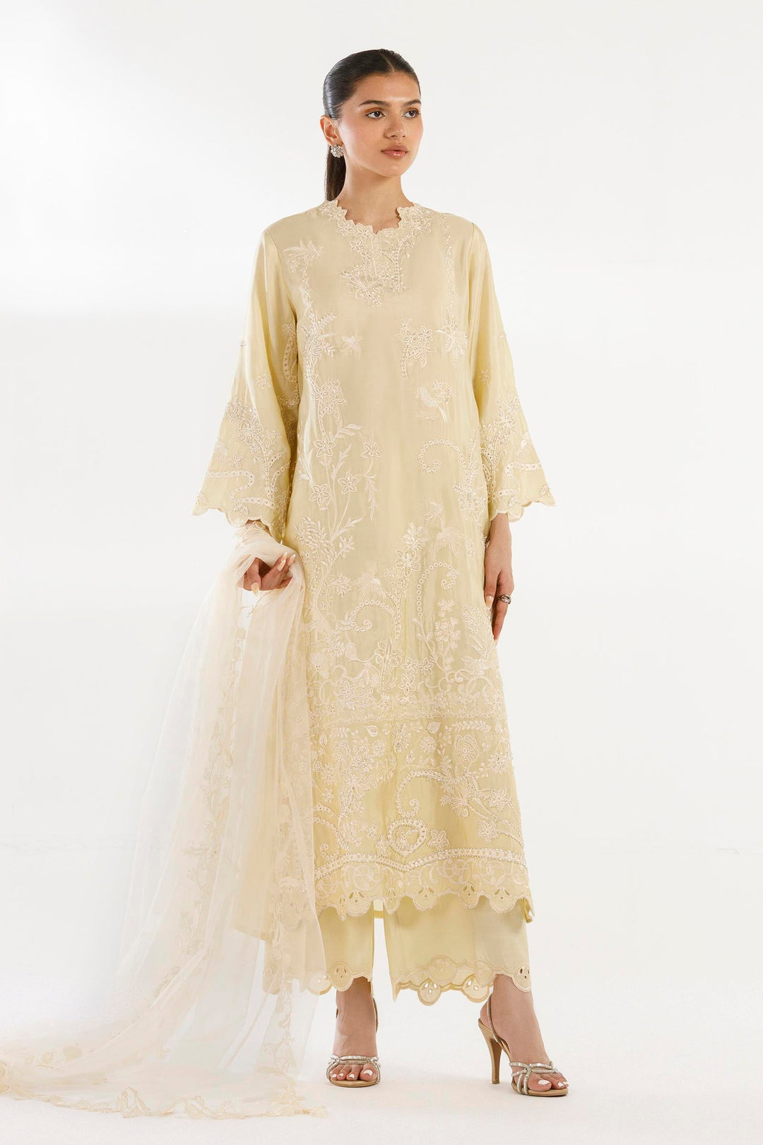 Sheesha Silk Pista Stitched Suit - Sana Safinaz