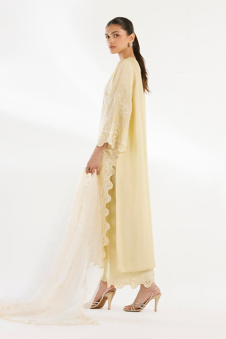 Sheesha Silk Pista Stitched Suit - Sana Safinaz