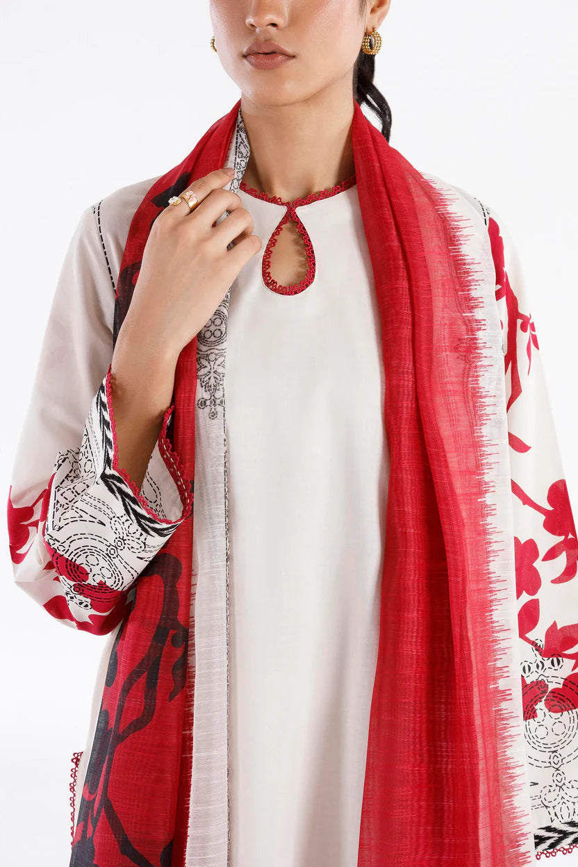 Lawn Beige Stitched Suit - Sana Safinaz