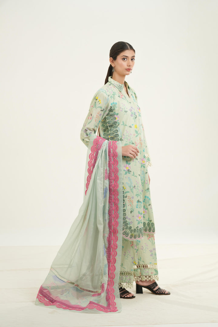 Sunlaced Green - Afrozeh Haze Summer Edit '26 Stitched