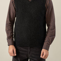 Lambs Wool Charcoal Designer Sweater - Cambridge