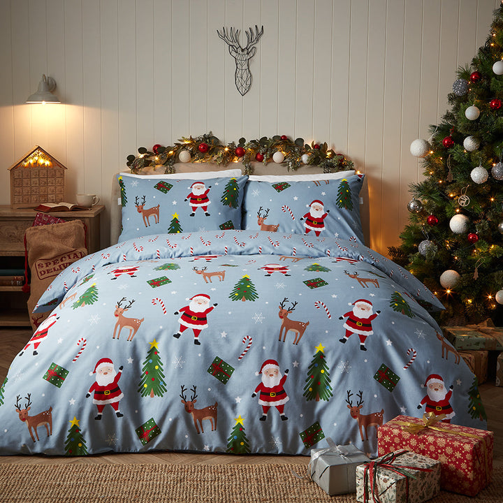 Vantona Essentials Santa & Friends Duvet Cover Set - Multi
