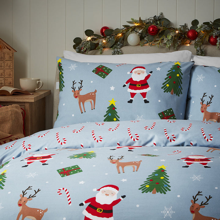 Vantona Essentials Santa & Friends Duvet Cover Set - Multi