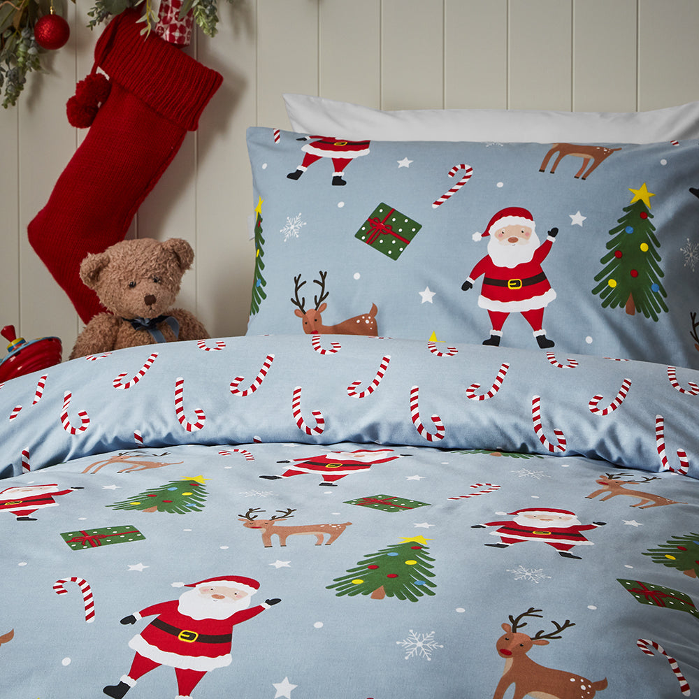 Vantona Essentials Santa & Friends Duvet Cover Set - Multi