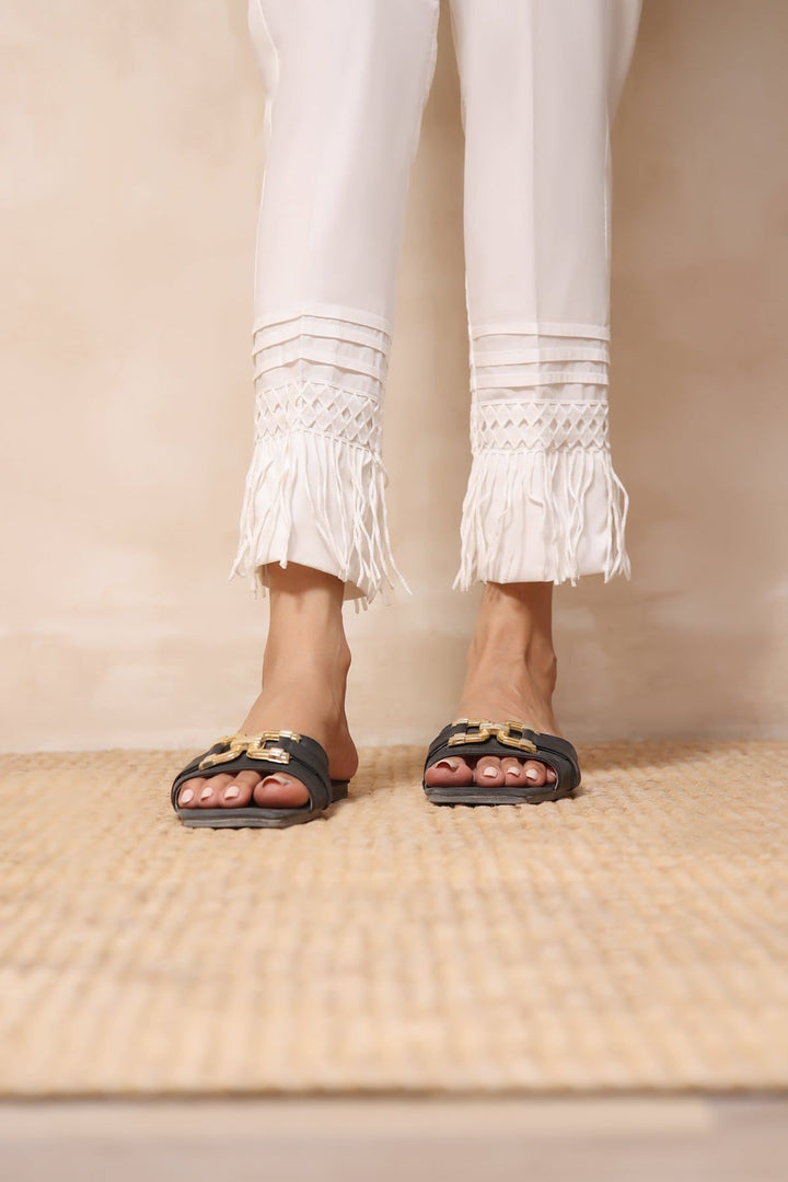 White Ladies Trouser - Stonez