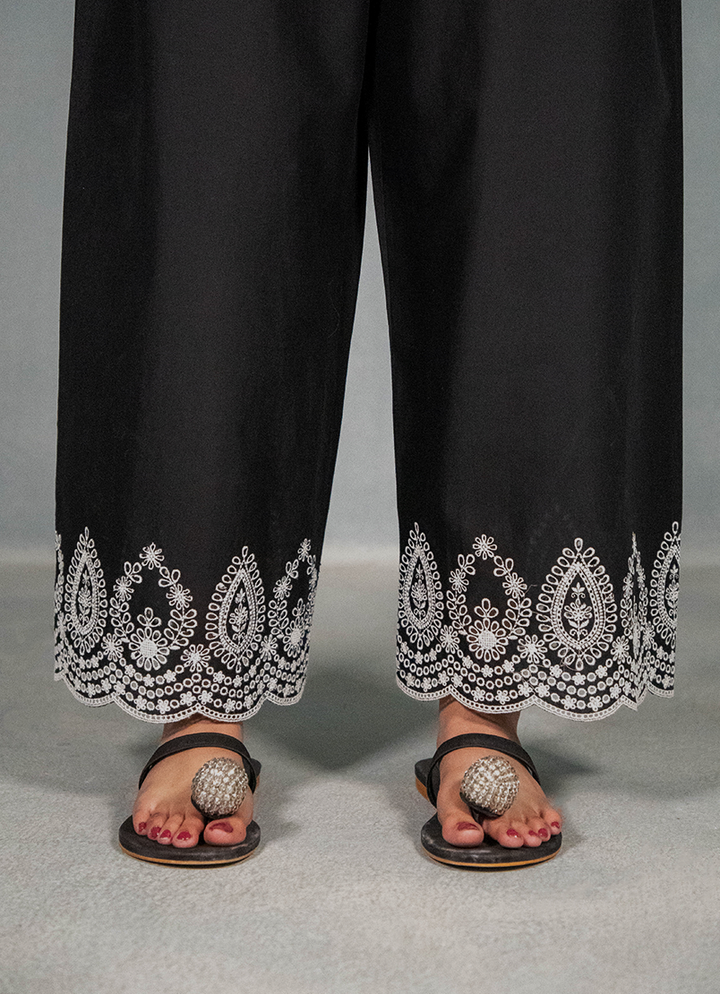Pure Cotton Black Trouser - Image