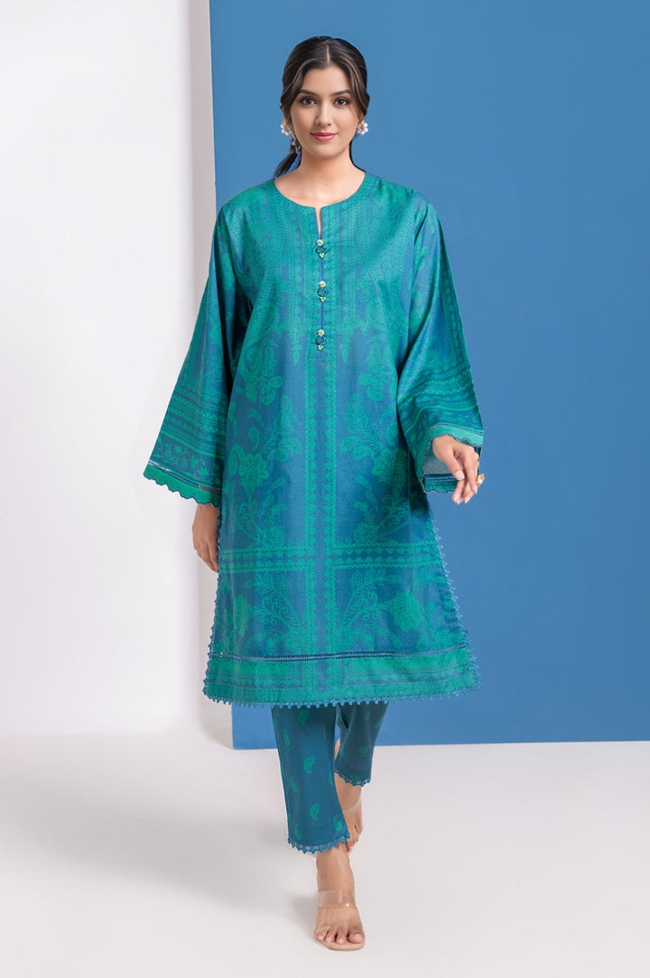 Cambric Teal Blue Stitched Suit - Bonanza