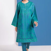 Cambric Teal Blue Stitched Suit - Bonanza
