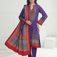 Khaddar Blue Stitched Suit - Limelight